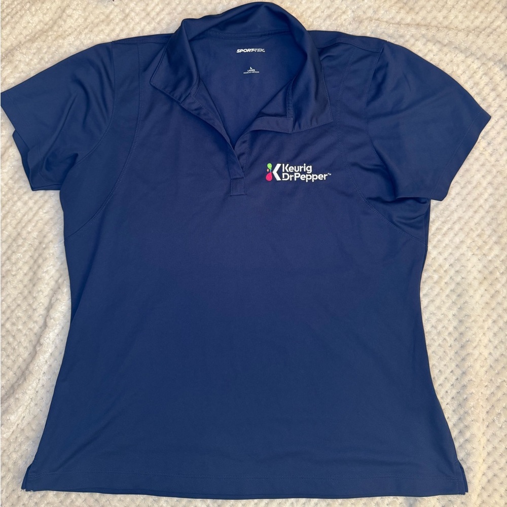 Sport-Tek Women's Navy Polo with Keurig Dr Pepper Logo